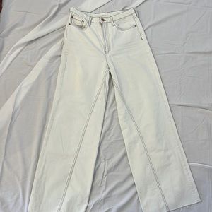 River Island wide leg jeans in white